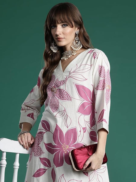 Women's Catton Ethnic Co-Ord Set | Kurta Pant Set | Kurta Palazzo Set | Stylish Cotton Suit Set for Women