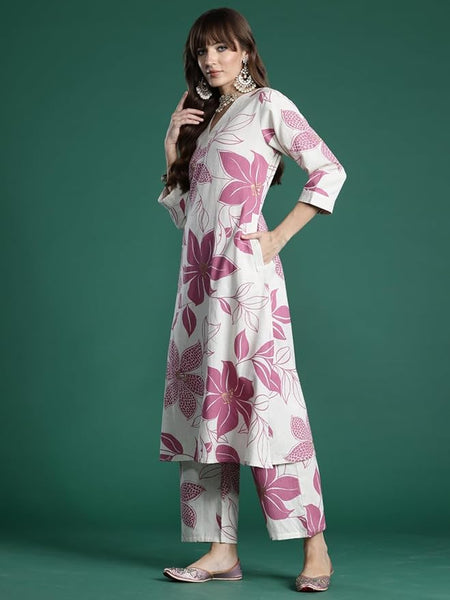 Women's Catton Ethnic Co-Ord Set | Kurta Pant Set | Kurta Palazzo Set | Stylish Cotton Suit Set for Women