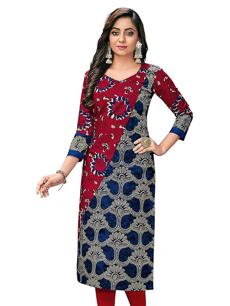Women's Cotton Printed Straight Stitched Kurta | Jaipuri Kurtis for Wome
