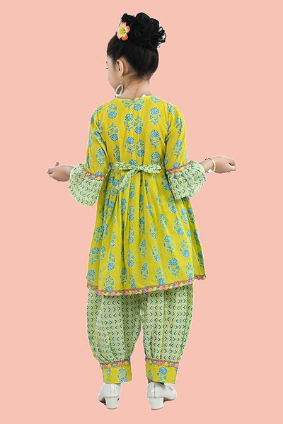 Girls Ethnic Wear Kurti and Dhoti Pant Set