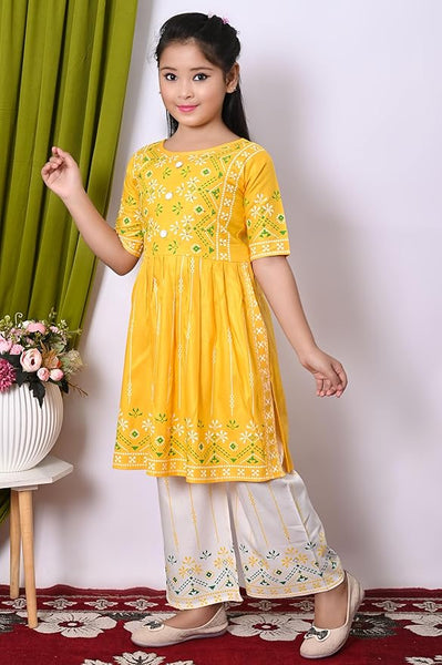 Indian Traditional Dress For Baby Girl Kids Kurti Pant With Dupatta