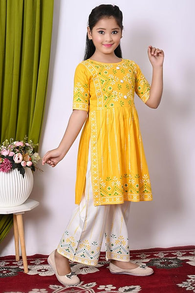 Indian Traditional Dress For Baby Girl Kids Kurti Pant With Dupatta