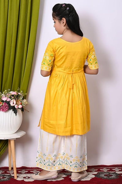 Indian Traditional Dress For Baby Girl Kids Kurti Pant With Dupatta