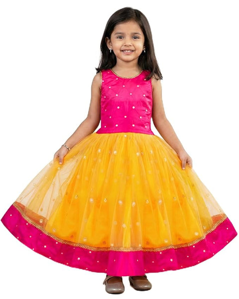 Baby Girls Lehenga Choli Set Fleared Pattern Dress Sleevless Readymade Ethnic Traditional Full Length Indian Girl Lehnga Choli Set