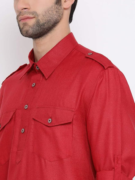 Men's Cotton Blend Regular Fit Casual Kurta - Elegance for Festivals & Ethnic Events