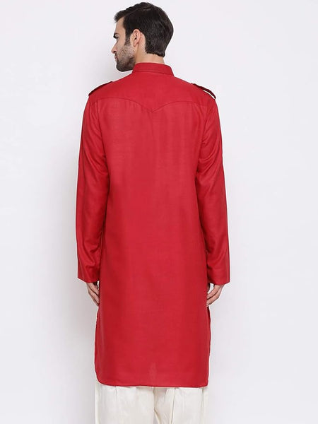 Men's Cotton Blend Regular Fit Casual Kurta - Elegance for Festivals & Ethnic Events